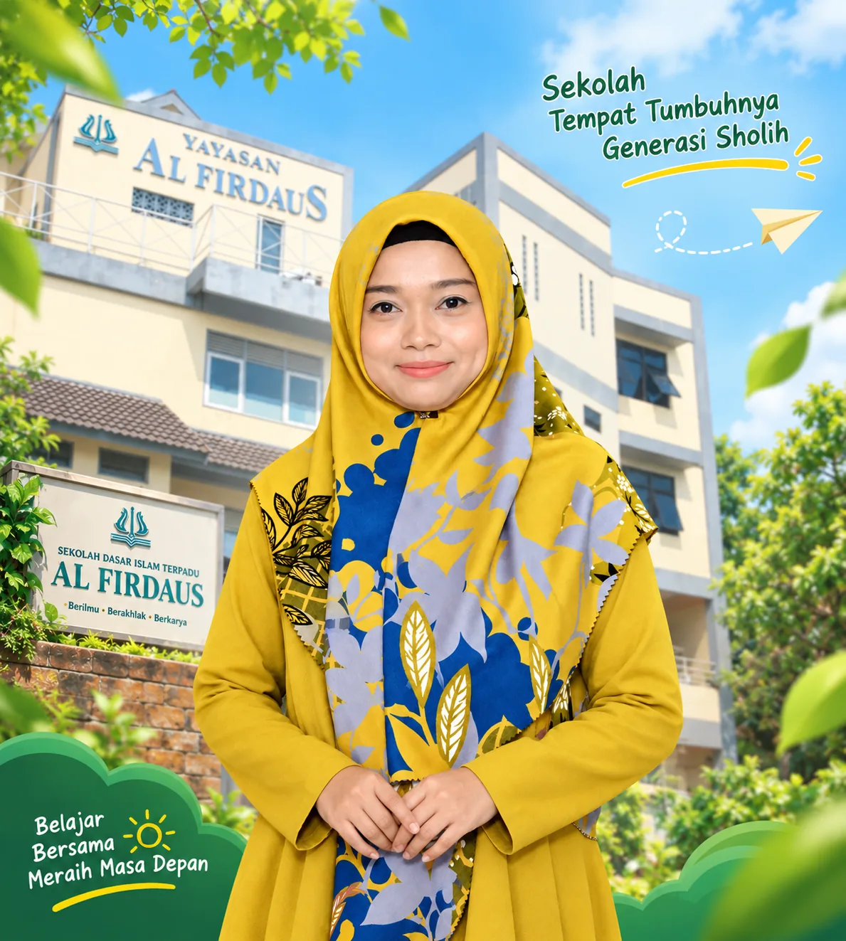 Foto Kepala Sekolah dan Siswa
